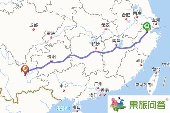 浙江到云南火車，浙江到云南多少公里，浙江到云南機票要多少錢？