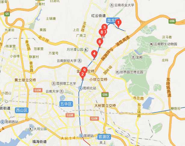 昆明北京路在哪個(gè)區(qū)？昆明北京路延長線是哪個(gè)區(qū)？