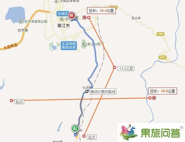 麗江機場落地自駕租車，自駕路線圖